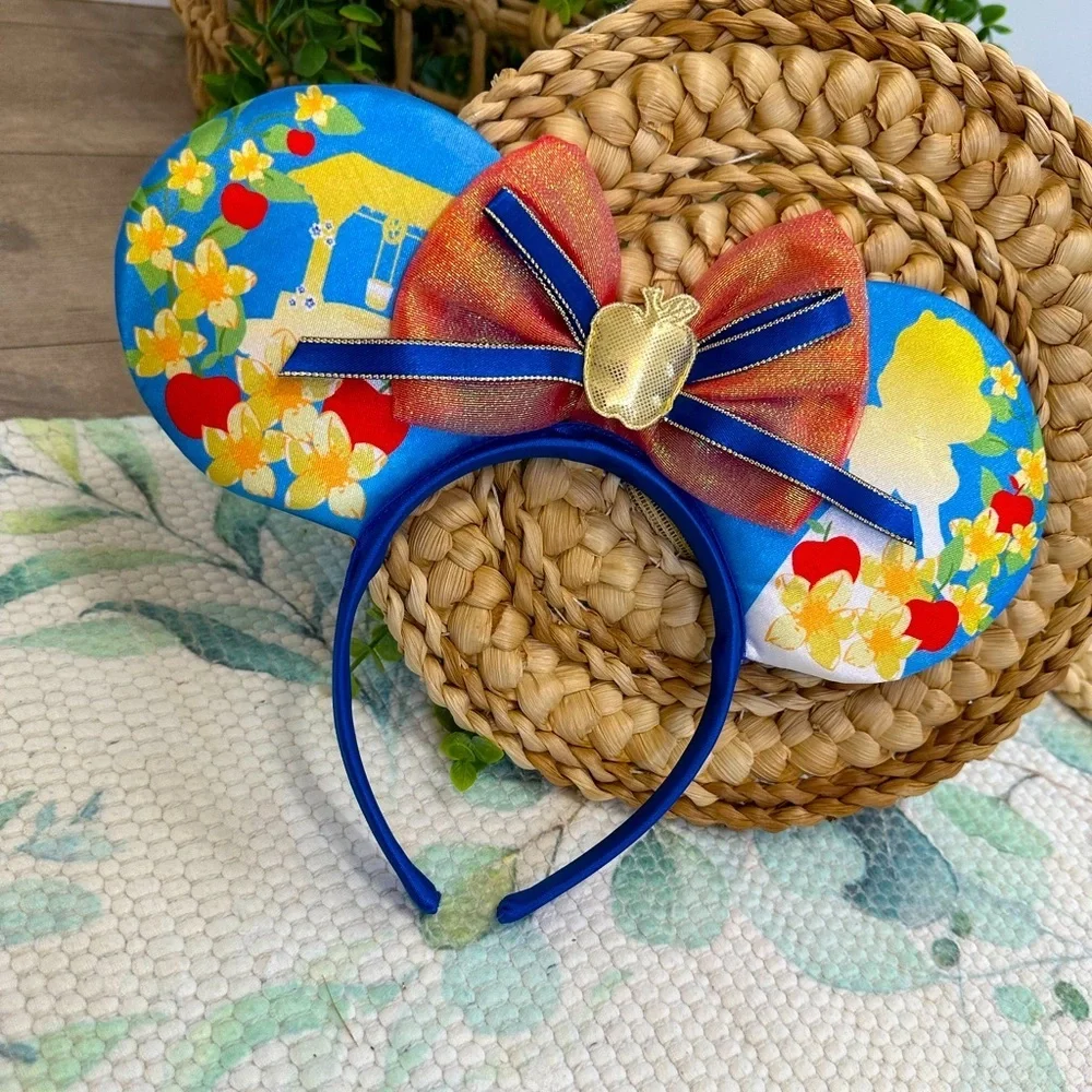Colorful Mouse Ears Headband with Bow